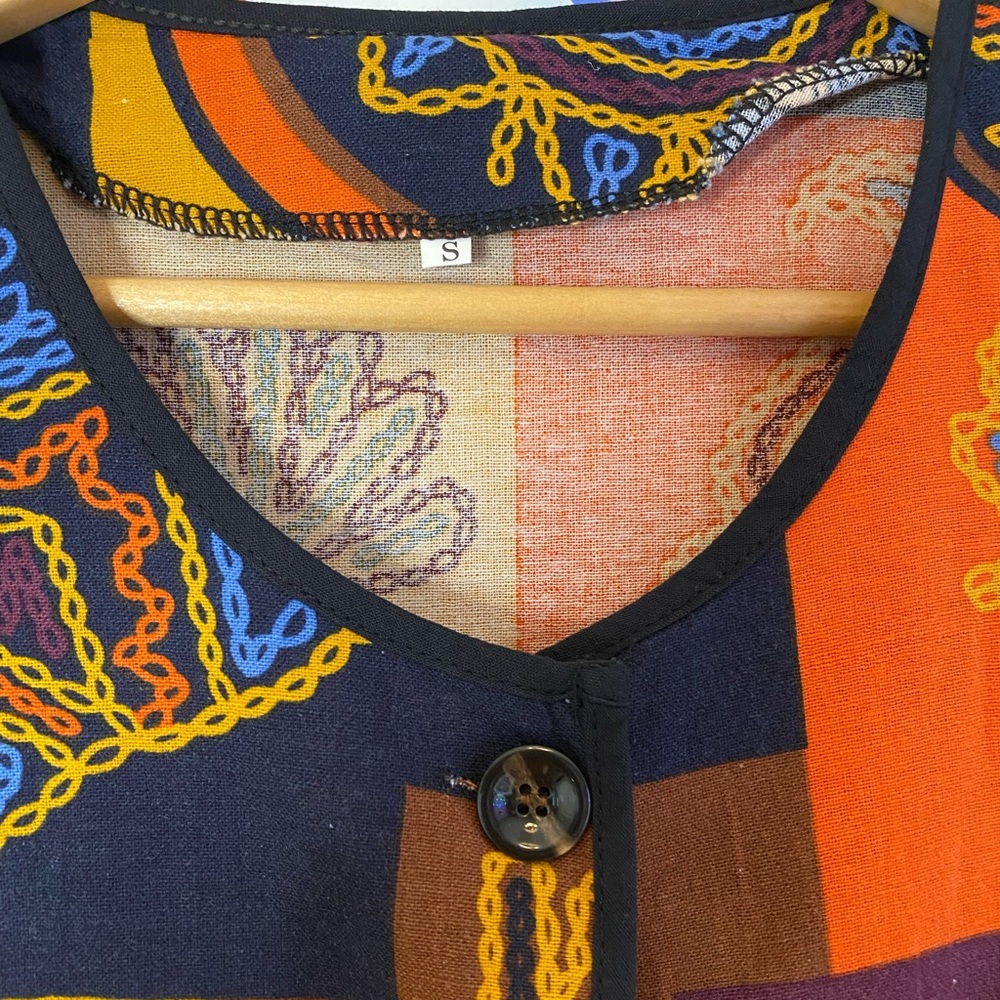 Vintage Inspired Long Patchwork Jacket Small - image 2